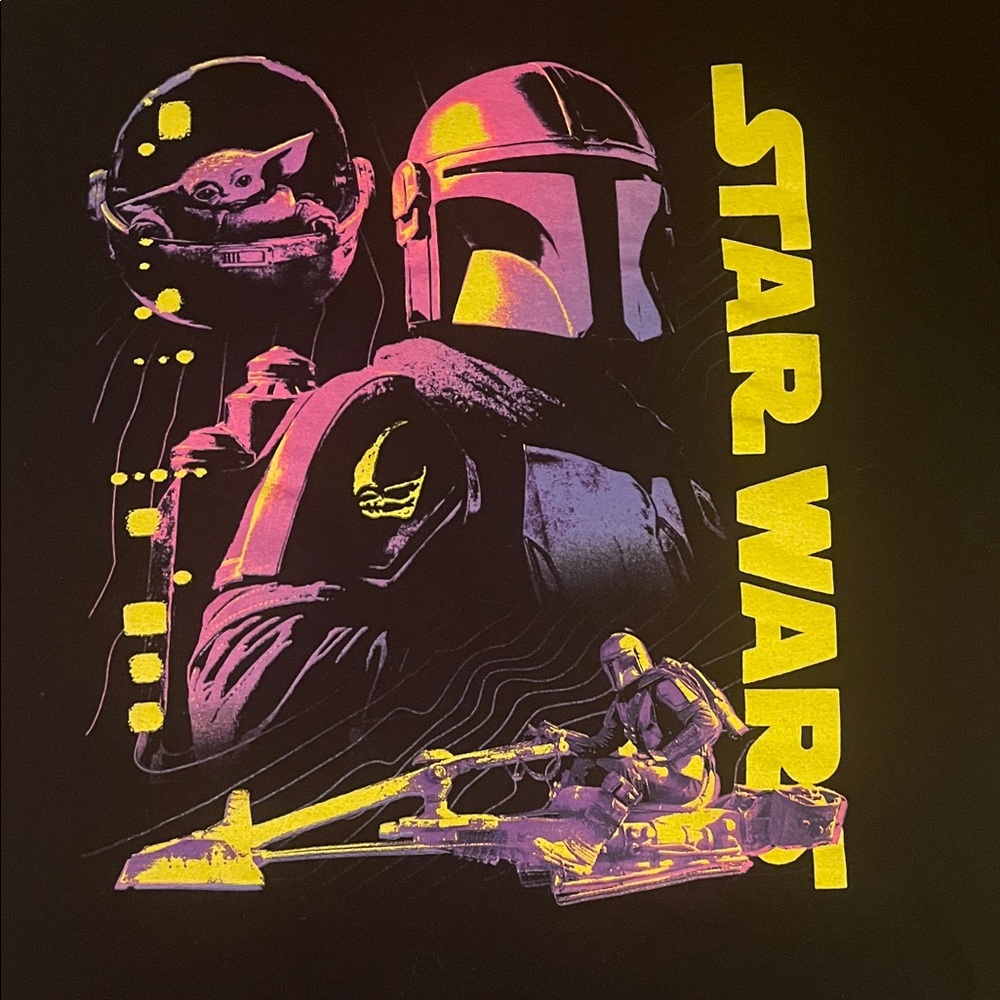 Star Wars Women's Short Sleeve Tee - Black with Neon Graphic